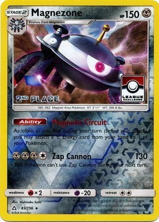 Ultra Prism Holo Magnezone #83 Second Place League Promo