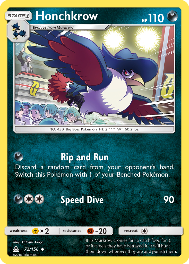 Ultra Prism Honchkrow #72/156