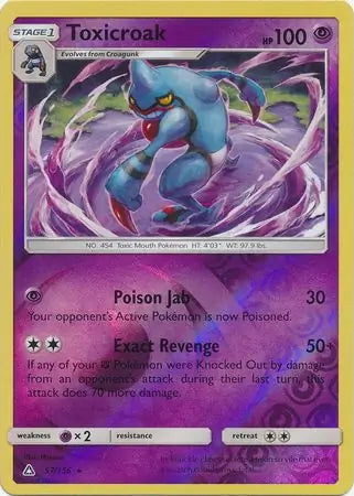 Ultra Prism Toxicroak #57/156 reverse holo