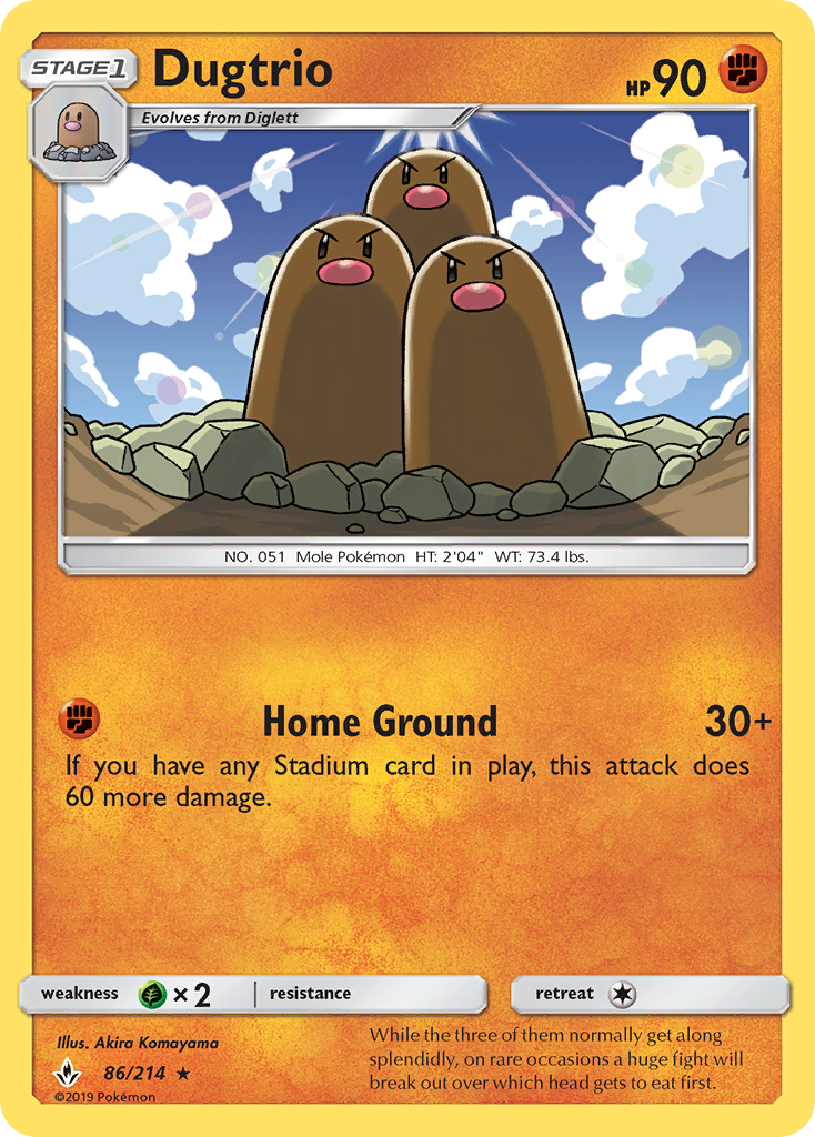 Unbroken Bonds Dugtrio #86/214