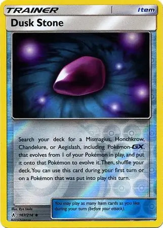 Unbroken Bonds Dusk Stone #167/214 reverse holo