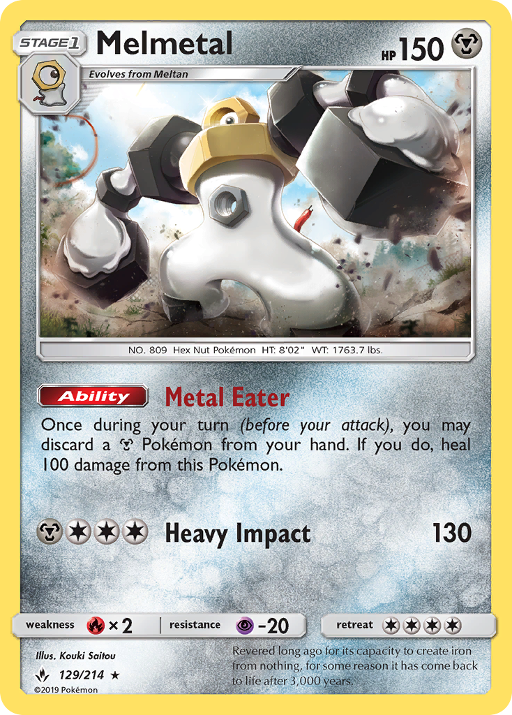 Unbroken Bonds Holo Melmetal #129/214