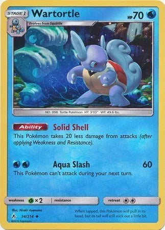 Unbroken Bonds Holo Wartortle #34/214