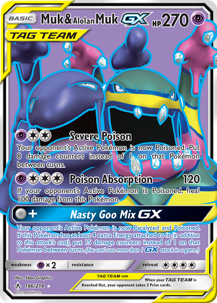 Unbroken Bonds Muk & Alolan Muk GX #196/214