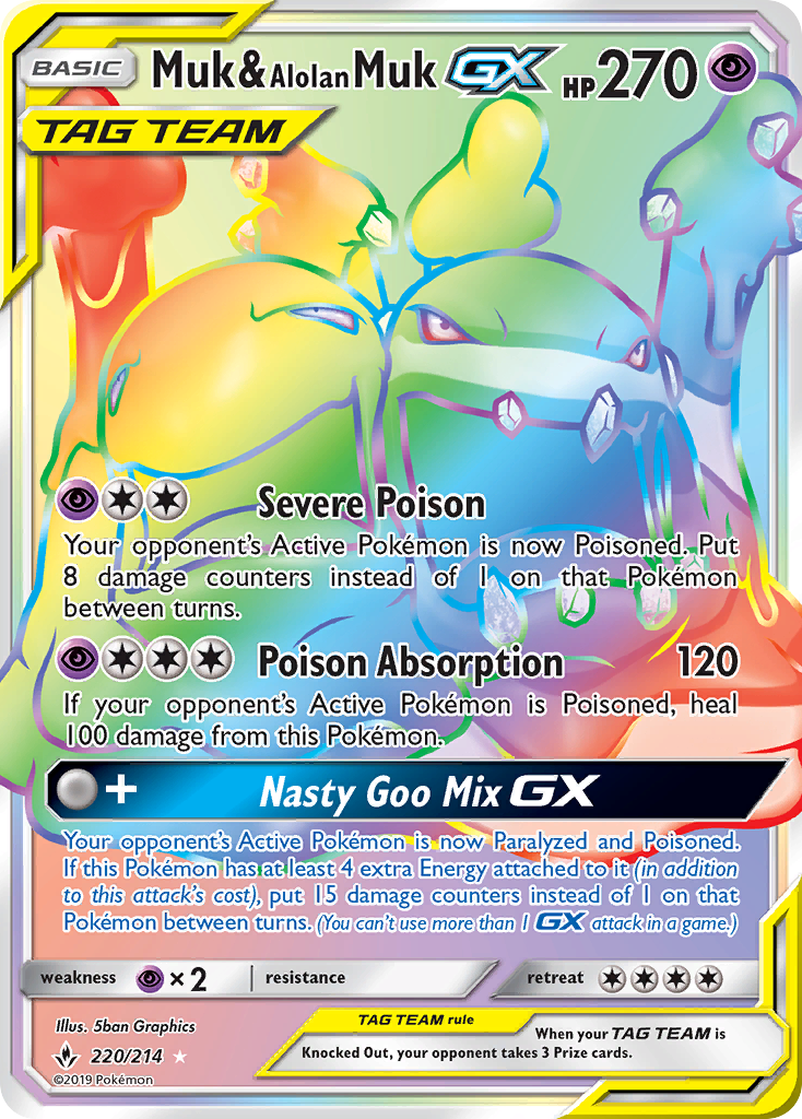 Unbroken Bonds Muk & Alolan Muk GX #220/214