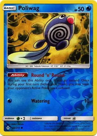 Unbroken Bonds Poliwag #36/214 reverse holo