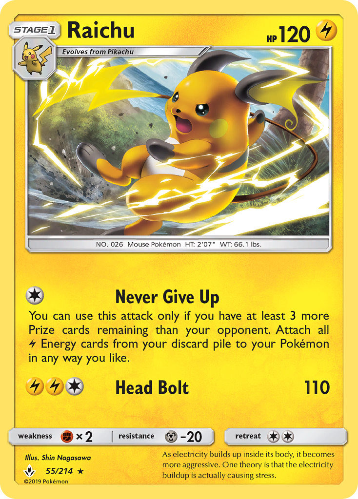 Unbroken Bonds Raichu #55/214