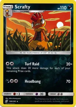 Unified Minds Scrafty #138/236 reverse holo