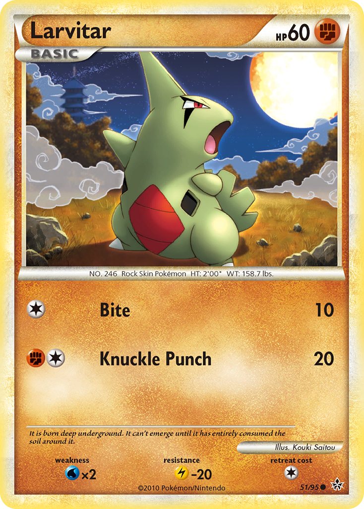 Unleashed Larvitar #51/95