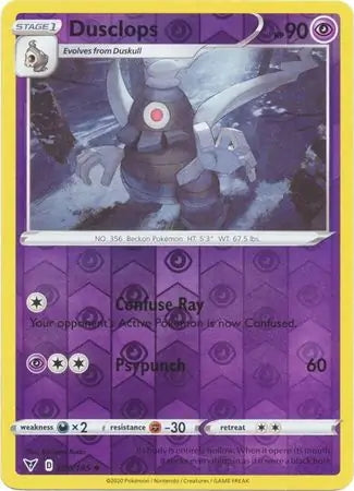Vivid Voltage Dusclops #70/185 reverse holo