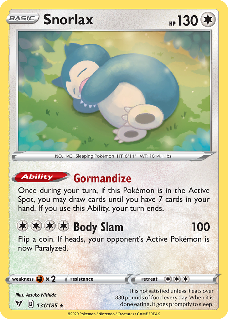 Vivid Voltage Holo Snorlax #131/185