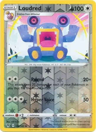 Vivid Voltage Loudred #136/185 reverse holo