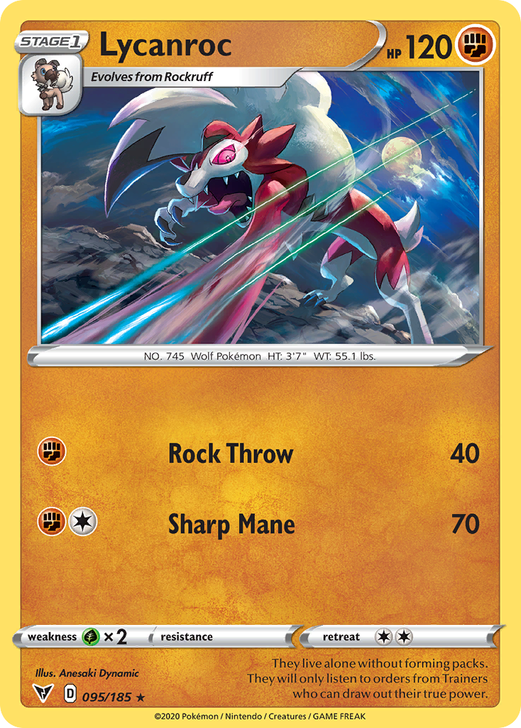 Vivid Voltage Lycanroc #95/185