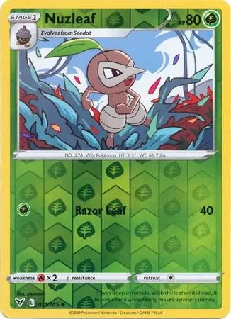 Vivid Voltage Nuzleaf #11/185 reverse holo