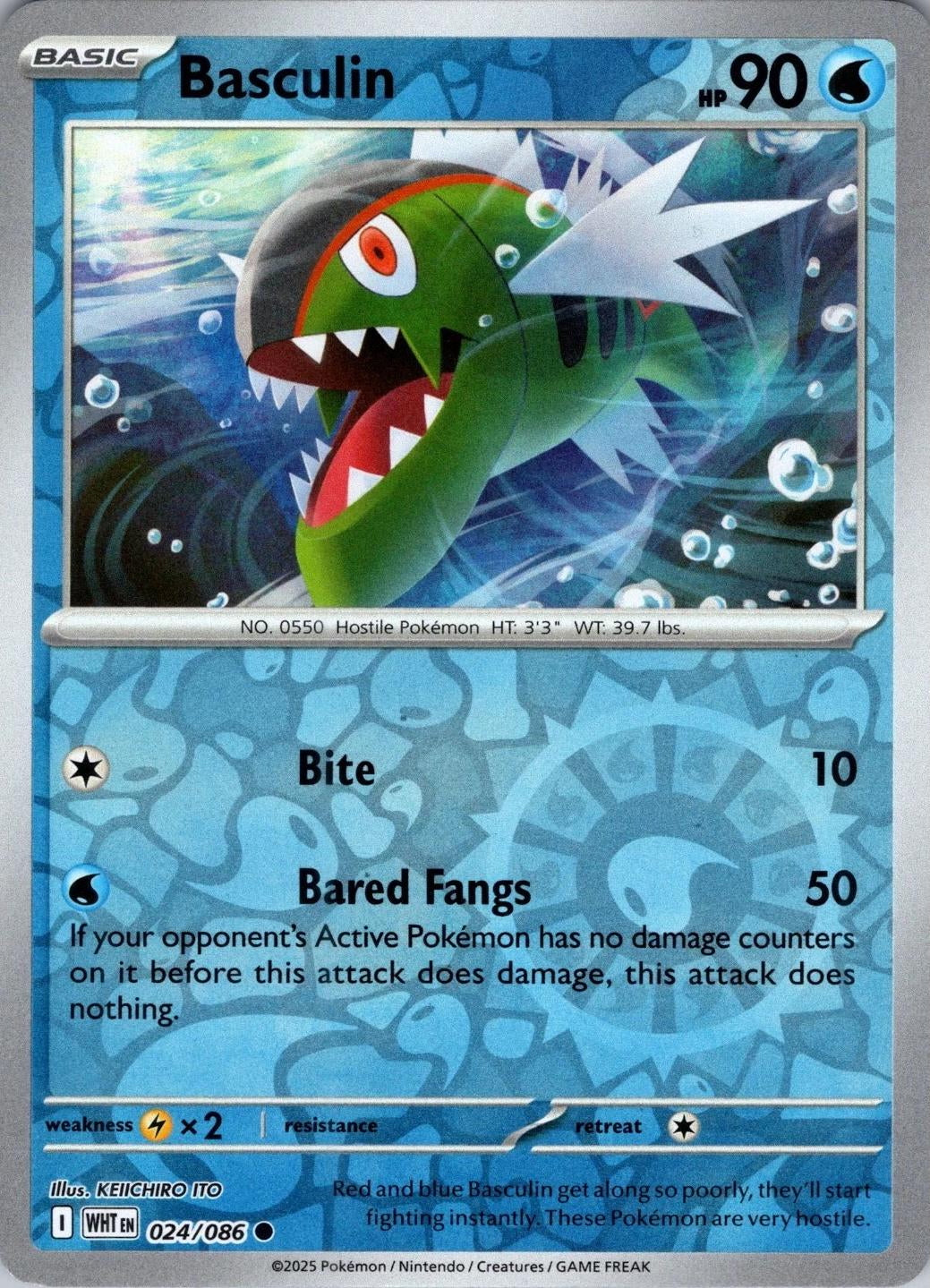 White Flare Basculin #24/86 Reverse Holo