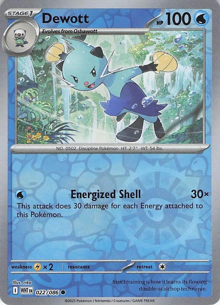 White Flare Dewott #22/86 Reverse Holo