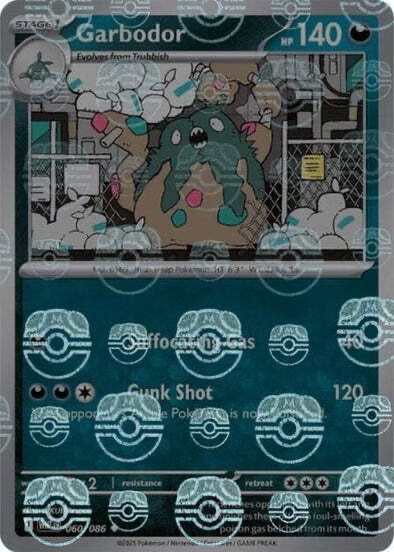 White Flare Garbodor #60/86 Masterball Holo