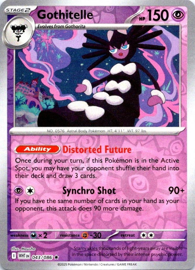 White Flare Gothitelle #43/86 Reverse Holo