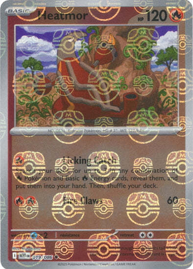 White Flare Heatmor #19/86 Masterball Holo