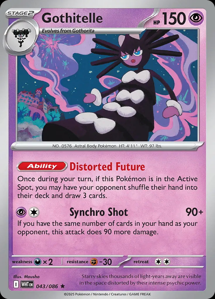White Flare Holo Gothitelle #43/86