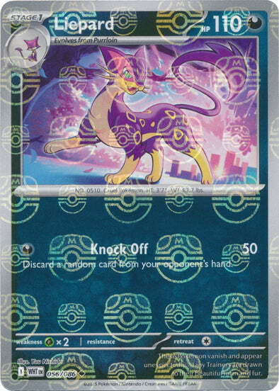 White Flare Liepard #56/86 Masterball Holo