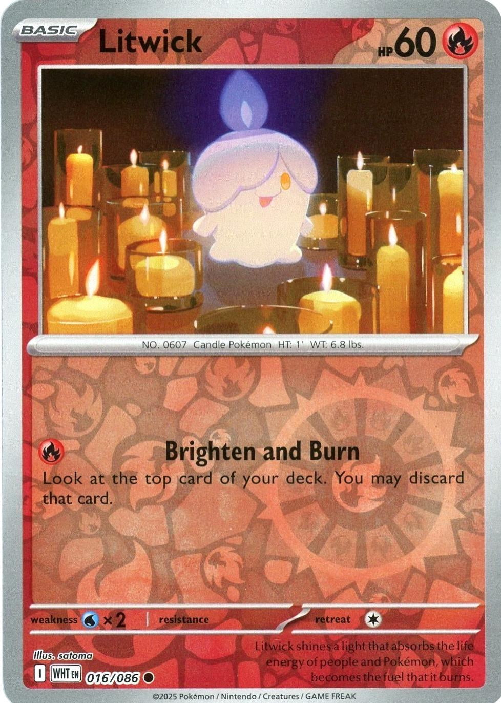 White Flare Litwick #16/86 Reverse Holo