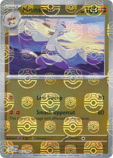 White Flare Mienshao #53/86 Masterball Holo
