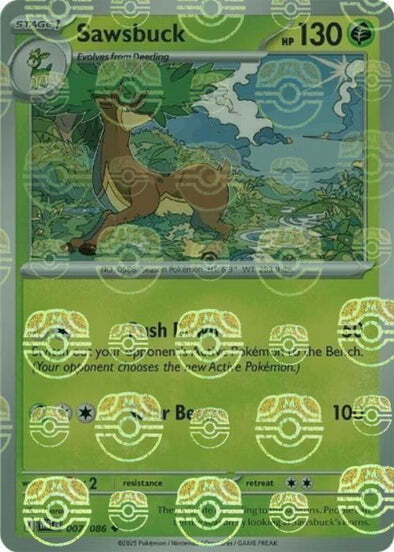 White Flare Sawsbuck #7/86 Masterball Holo