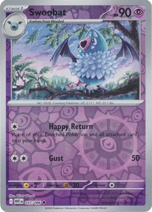 White Flare Swoobat #37/86 Reverse Holo