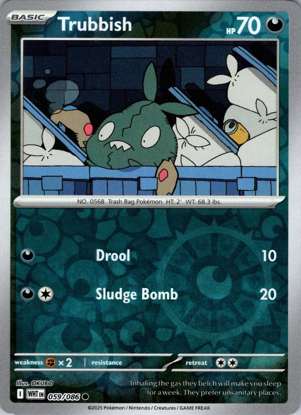 White Flare Trubbish #59/86 Reverse Holo