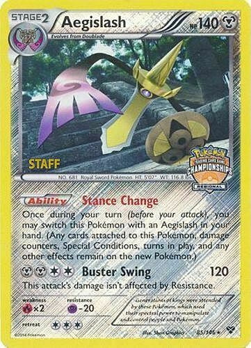 XY Aegislash #85 Staff Regionals Promo