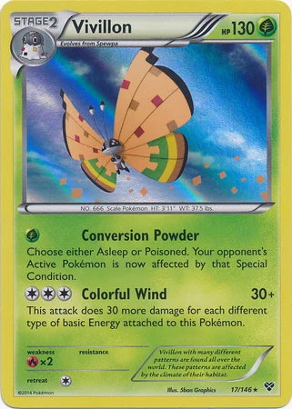 XY Holo Vivillon #17/146 High Plains Pattern
