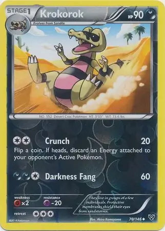 XY Krokorok #70/146 reverse holo