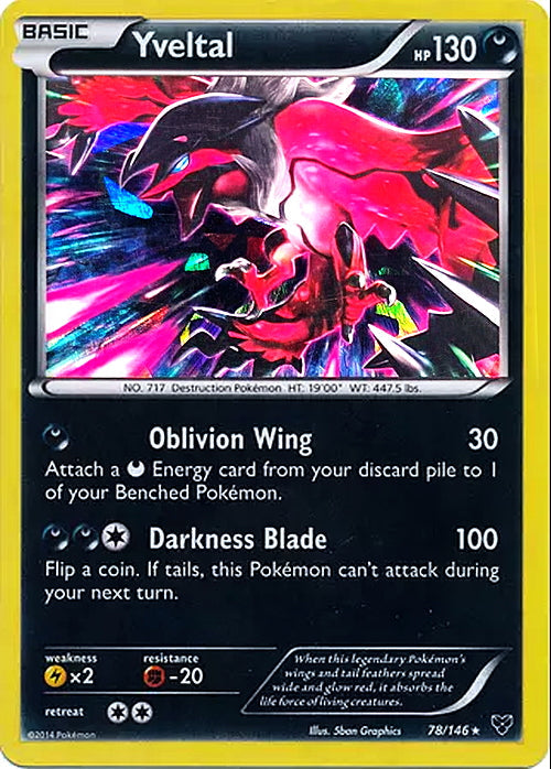 XY Yveltal #78/146 Cracked Ice Holo